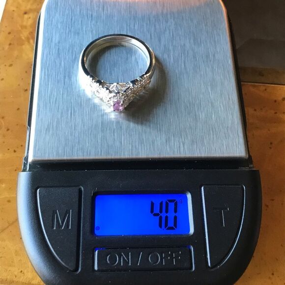 Natural Purple Sapphire Sterling Silver Ring Size 9 - Picture 8 of 8